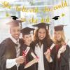 2025 Graduation Banner, Glittery She Believed She Could So She Did Banner Garland Photo Props Banner for Party Home Classroom Decorations (Gold) view 2