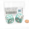 Oxi-Copper Marbleized Dice with White Pips 30mm (1.18in) D6 Pack of 2 Wondertrail view 2