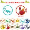 Laumoi 120 Pcs Toilet Targets for Boys Training Flushable Dinosaur Targets Potty Pee Toilet Target Stickers Dinosaur Potty Training Seat for Boys Use view 2