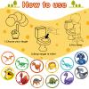 Laumoi 120 Pcs Toilet Targets for Boys Training Flushable Dinosaur Targets Potty Pee Toilet Target Stickers Dinosaur Potty Training Seat for Boys Use view 4