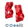 GoHobby Aluminum Rear Hubs Stub Axle Carriers Knuckles for 1/8 ARRMA Typhon Talion 6S, 1/7 Infraction Limitless Mojave 6S BLX Upgrades, Replaces AR330193 (Red) view 1