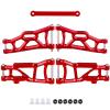 CrazyHobby 4PCS Aluminum Front & Rear Suspension A-Arms Set and Tie Bar for 1/10 Traxxas Slash 2WD Upgrades Parts, Replacement of 2555 3631 2532 (Red) view 1