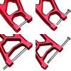 CrazyHobby 4PCS Aluminum Front & Rear Suspension A-Arms Set and Tie Bar for 1/10 Traxxas Slash 2WD Upgrades Parts, Replacement of 2555 3631 2532 (Red) view 3