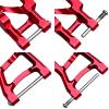 CrazyHobby 4PCS Aluminum Front & Rear Suspension A-Arms Set and Tie Bar for 1/10 Traxxas Slash 2WD Upgrades Parts, Replacement of 2555 3631 2532 (Red) view 4