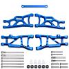CrazyHobby 4PCS Aluminum Front & Rear Suspension A-Arms Set and Tie Bar for 1/10 Traxxas Slash 2WD Upgrades Parts, Replacement of 2555 3631 2532 (Blue) view 1