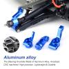 CrazyHobby Aluminum Front Steering Blocks & Caster Blocks and Rear Stub Axle Carriers Upgrade Kit for 1/10 Traxxas Slash 2WD Stampede Rustler VXL, Replacement of 3632 3736 3752 (Blue) view 3