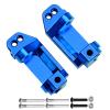 CrazyHobby Aluminum Front Steering Blocks & Caster Blocks Kit with Ball Bearings Upgrades Parts for 1/10 Traxxas Slash 2WD Stampede Rustler VXL, Replace 3632 3736 (Blue) view 2