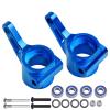 CrazyHobby Aluminum Front Steering Blocks & Caster Blocks Kit with Ball Bearings Upgrades Parts for 1/10 Traxxas Slash 2WD Stampede Rustler VXL, Replace 3632 3736 (Blue) view 3