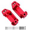 CrazyHobby Aluminum Front Steering Blocks & Caster Blocks Kit with Ball Bearings Upgrades Parts for 1/10 Traxxas Slash 2WD Stampede Rustler VXL, Replace 3632 3736 (Red) view 2