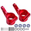 CrazyHobby Aluminum Front Steering Blocks & Caster Blocks Kit with Ball Bearings Upgrades Parts for 1/10 Traxxas Slash 2WD Stampede Rustler VXL, Replace 3632 3736 (Red) view 3
