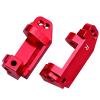 CrazyHobby Aluminum Front Steering Blocks & Caster Blocks Kit with Ball Bearings Upgrades Parts for 1/10 Traxxas Slash 2WD Stampede Rustler VXL, Replace 3632 3736 (Red) view 4