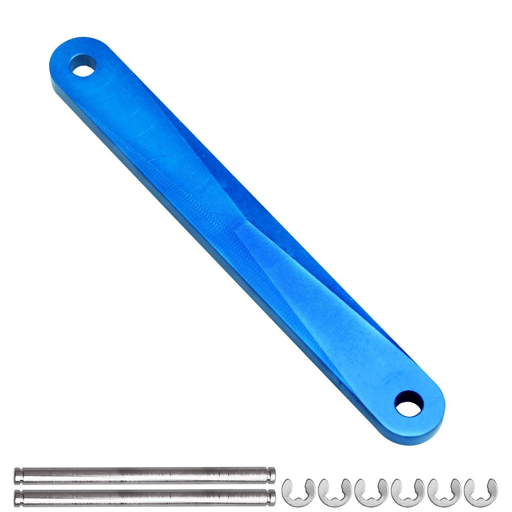 CrazyHobby Aluminum Tie Bar and Suspension Hinge Pins for 1/10 Traxxas Slash 2WD Stampede Rustler VXL Bandit, Replaces 2532 2640 (Blue)