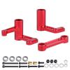 CrazyHobby Aluminum Steering Bell Crank with Drag Link Set for 1/10 Traxxas Slash 2WD Rustler VXL Bandit, Replaces Part 3743 (Red) view 1