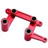 CrazyHobby Aluminum Steering Bell Crank with Drag Link Set for 1/10 Traxxas Slash 2WD Rustler VXL Bandit, Replaces Part 3743 (Red) view 2
