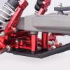 CrazyHobby Aluminum Steering Bell Crank with Drag Link Set for 1/10 Traxxas Slash 2WD Rustler VXL Bandit, Replaces Part 3743 (Red) view 3