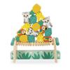 Janod - Tropik Tropical Balance Game - Wooden Toy - 1 Bridge to Construct and 15 Stackable Pieces - Educational Toy: Fine Motor Skills - Water-Based Paint - 2 Years + J08271 view 2