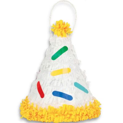 Unique Multicolor Mini Party Hat Pinata Favor Decoration - (5.75" x 6.5") 1 Count | Premium Cardboard Paper, Unique Party Accessory - Perfect For Birthdays & Themed Events