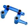 CrazyHobby Aluminum Steering Bell Crank with Drag Link Set for 1/10 Traxxas Slash 2WD Rustler VXL Bandit, Replaces Part 3743 (Blue) view 2