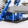 CrazyHobby Aluminum Steering Bell Crank with Drag Link Set for 1/10 Traxxas Slash 2WD Rustler VXL Bandit, Replaces Part 3743 (Blue) view 3