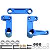 CrazyHobby Aluminum Steering Bell Crank with Drag Link Set for 1/10 Traxxas Slash 2WD Rustler VXL Bandit, Replaces Part 3743 (Blue) view 4