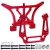 CrazyHobby Aluminum Front & Rear Shock Tower Set Mounts for 1/10 Traxxas Slash 2WD Rustler VXL Bandit, Replaces Part 3638 3639 (Red) view 1