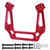 CrazyHobby Aluminum Front & Rear Shock Tower Set Mounts for 1/10 Traxxas Slash 2WD Rustler VXL Bandit, Replaces Part 3638 3639 (Red) view 4