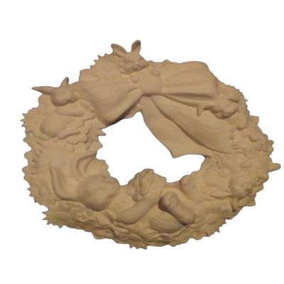 16" Easter Wreath Ceramic Bisque Ready to Paint