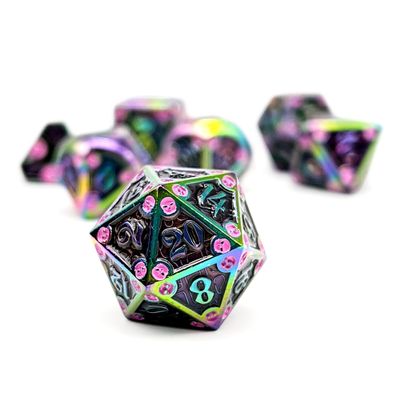 Norse Foundry Dungeon Delve Metal Dice Set - Forge Your Adventure: Premium Zinc Alloy D20 Dice Set - Complete Set for TTRPG - Boost Your Gaming Experience with Metal Dice