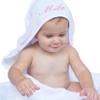 My Personal Memories Customized Baby Hooded Bath Towel - Monogrammed for Girl and Boy - Embroidered (White) view 4