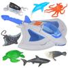 ArtCreativity Sting Ray Transporter Set, Includes 1 Stingray Toy with Sounds and 7 Sea Creatures, Interactive Ocean Toys for Kids, Sea Animal Toys for Kids and Underwater Party Supplies view 1
