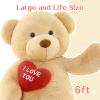 Tezituor Giant Teddy Bear 6ft Stuffed Animals - I Love YouRed Heart Jumbo Human Size Teddy Bear for Girlfriend,Boyfriend,Wife,Lover-Birthday, Anniversary, Valentines, or Long Distance view 3