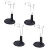 4pcs Creative Doll Bracket Support, Display Portable Stand Fashion Dolls Storage Rack Accessories for Home Black view 2
