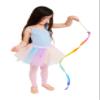 Sarah's Silks Mini Rainbow Streamer - Long Ribbon Wand for Kids, Pretend Play, Dance, Baton Stick Twirling, and Gymnastics Party Favors | 100% Silk and Wood Montessori and Waldorf Toys (2) view 2