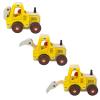 Wooden Push Car Toys for Infants 18 Months, 2 Pcs Baby Vehicle Toys Hand Push Car Toys for 2 Year Old Boys Girls (Excavator + Truck) view 3