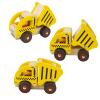 Wooden Push Car Toys for Infants 18 Months, 2 Pcs Baby Vehicle Toys Hand Push Car Toys for 2 Year Old Boys Girls (Excavator + Truck) view 4