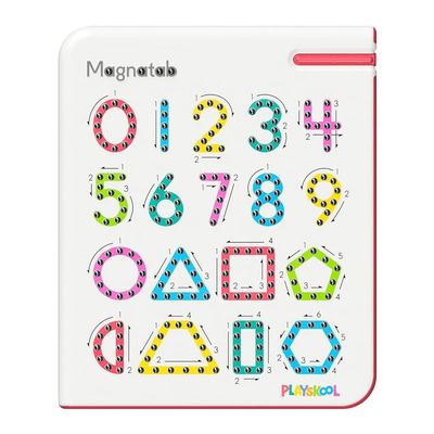 Playskool Magnatab Numbers and Shapes Magnetic Board Toy Letter Tracing for Toddlers Learning and Sensory Drawing for Kids Ages 3 and Up