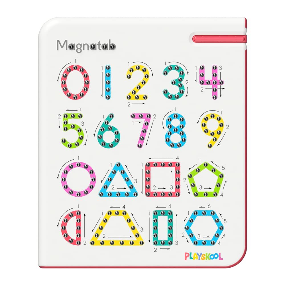 Playskool Magnatab  Numbers and Shapes  Magnetic Board Toy Letter Tracing for Toddlers Learning and Sensory Drawing  for Kids Ages 3 and Up