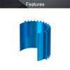 Bettomshin, Aluminum Electric Engine Motor Heatsink, Fins Cooling Blue for RC380 390Size Brushed Brushless RC Car Accessories view 3