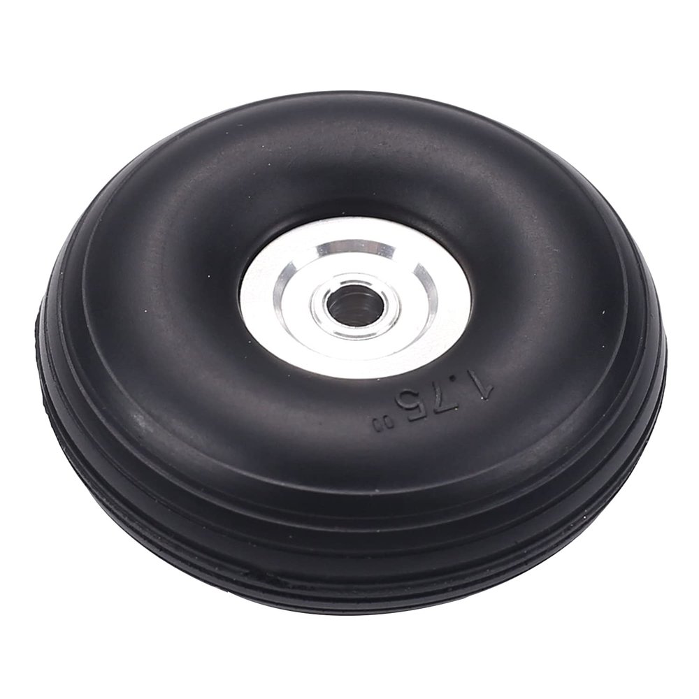 Bettomshin 1Pcs Tire and Wheel Sets for RC Car Airplane PU Sponge Tire with Aluminum Alloy Hub,1.75"