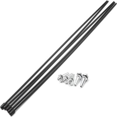 Bettomshin RC Antenna Tube Black with Siliver Mount and Cap for RC Boat 5Pcs