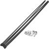 Bettomshin RC Antenna Tube Black with Siliver Mount and Cap for RC Boat 5Pcs view 1