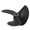 Bettomshin 1Pcs Three Blade Propeller for Ship Model Rc Boat Propeller Model Black Plastic Positive Paddle 52mm Diameter 4mm Hole Dia view 1