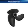Bettomshin 1Pcs Three Blade Propeller for Ship Model Rc Boat Propeller Model Black Plastic Positive Paddle 52mm Diameter 4mm Hole Dia view 4