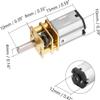 Bettomshin Mini Gear Motor DC 3V 75RPM Micro Gear Motor, Speed Reduction Motor GA12-N20 for RC Car, Robot Model, DIY Engine Toys view 2