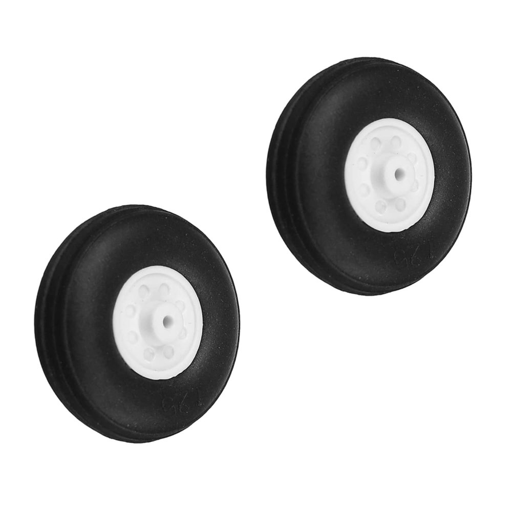 Bettomshin 1.25 inch RC Model Airplane Super Light Sponge Tire Tail Wheel Tire and Wheel Sets for RC Car Airplane PU Sponge Tire with Plastic Hub 2Pcs
