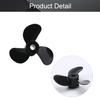 Bettomshin RC Boat CW CCW Propeller 3mm Shaft 3 Vanes 28mm 5.1 P/D Fan Shape Pastic Black Rotating Propeller Props for RC Boat, 2 PairPositive Oar view 4