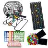 SEETOOOGAMES Deluxe Bingo Game Set - 8 Inch Metal Cage, 50 Paper Cards, 600 Colorful Clear Chips, Bingo Balls and Plastic Master Board, Great for Adults Large Groups, Familiy Games Nights Parties view 1