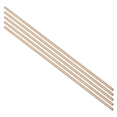 Bettomshin 10Pcs 190mmx3mm Brass Solid Round Rods Metal Lathe Bar Stock for DIY RC Model Car, RC Helicopter Airplane