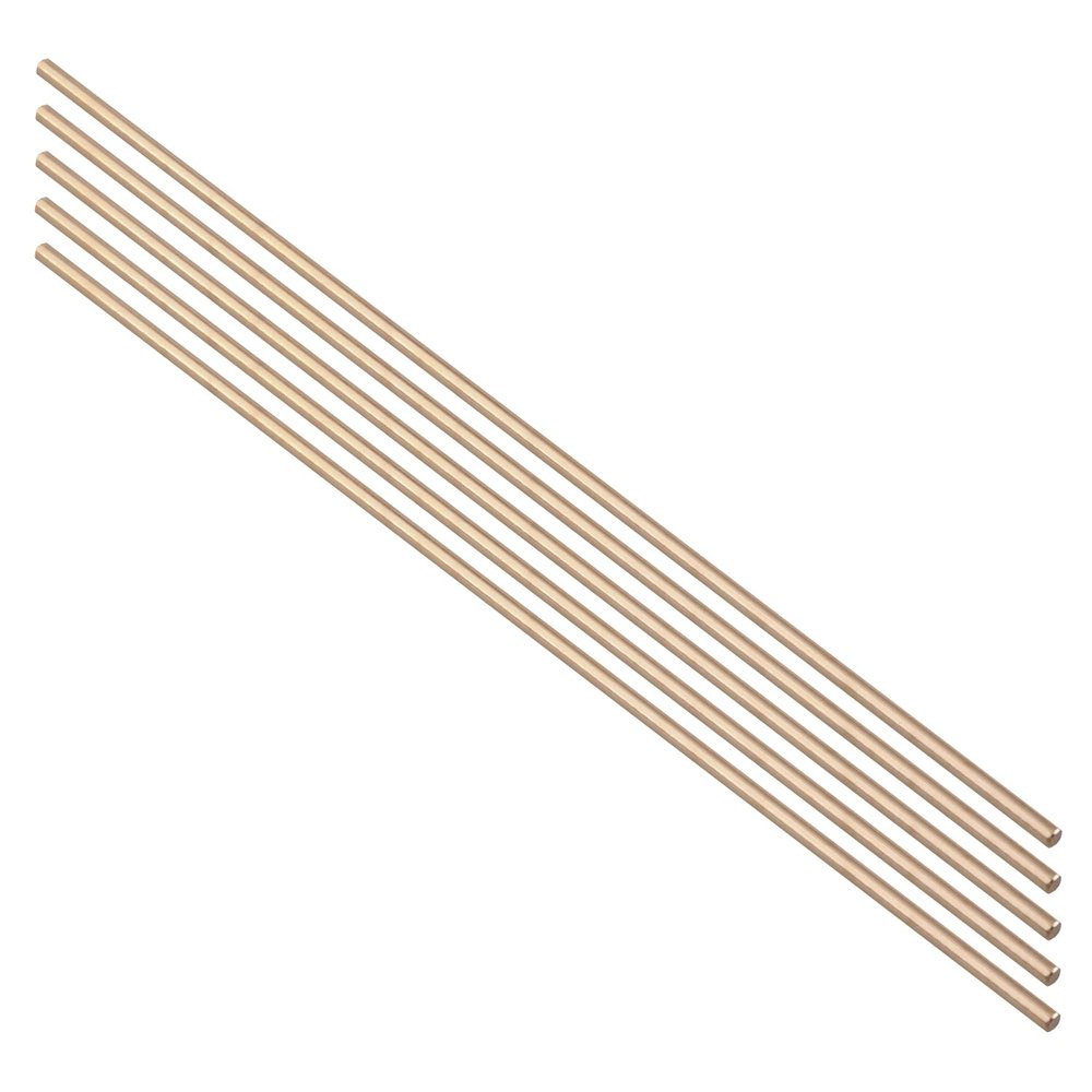 Bettomshin 10Pcs 190mmx3mm Brass Solid Round Rods Metal Lathe Bar Stock for DIY RC Model Car, RC Helicopter Airplane