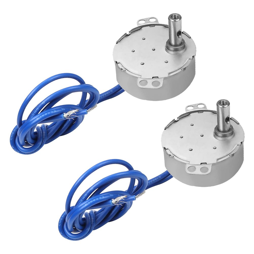 2Pcs Synchronous Motor AC 110V 8-10RPM Turntable Motor CW Direction 4W TYC-50 Horizontal Hole Tapping Shaft,Aicosineg